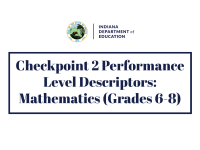 Checkpoint 2 PLD Map: Math Grades 6-8