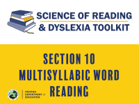 Section 10  Multisyllabic Word Reading