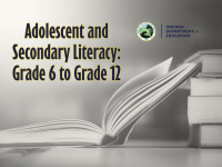 Adolescent and Secondary Literacy: Grade 6 to Grade 12