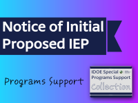 Notice of Initial Proposed IEP