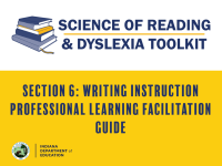 Section 6: Writing Instruction Professional Learning Facilitation Guide